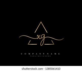XG initial handwriting logo template vector