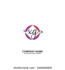 XG Initial handwriting logo vector