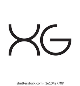 XG initial letter logo template vector icon design