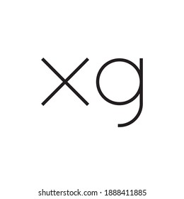 xg initial letter vector logo