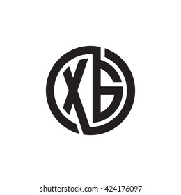 XG initial letters looping linked circle monogram logo