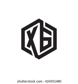 XG initial letters looping linked hexagon monogram logo