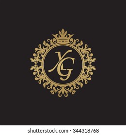 XG initial luxury ornament monogram logo