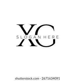 Logotipo do monograma inicial XG com design de estilo empresarial