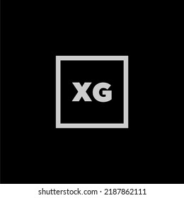 XG initial monogram logo with creative square style design