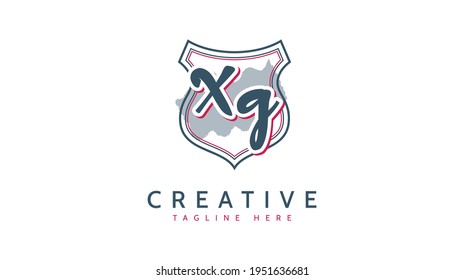 XG Initials, handwriting logo vector