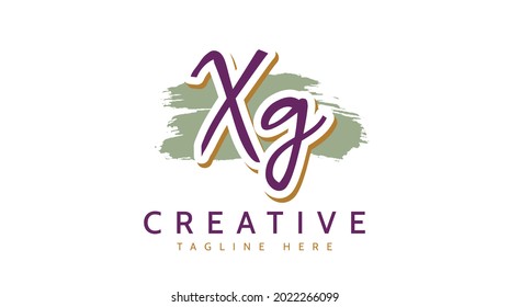 XG Initials, handwriting logo vector