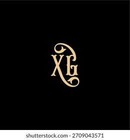 XG Buchstabe anfängliches königliches Konzept Barock Stil Design Monogramm modernes Logo