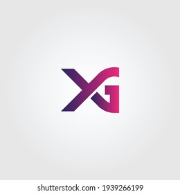 xg letter logo design vector 