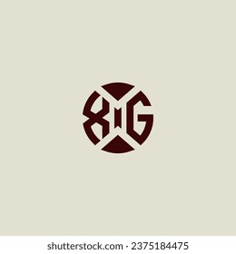 XG line geometric initial logo in high quality professional design that will print well across any print media