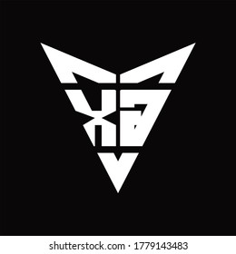 Monograma de logotipo XG con forma de fondo plantilla de diseño de logotipo
