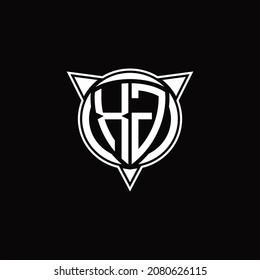 Monograma de logotipo XG aislado con forma de círculo y tres plantillas de diseño de flecha