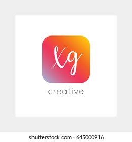 XG logo, vector. Useful as branding, app icon, alphabet combination, clip-art.