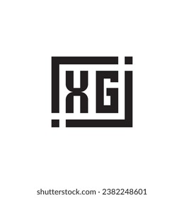 XG minimalist geometric symbol logo in high quality professional design that will print well across any print media