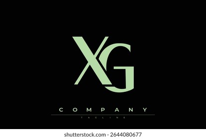 XG Modern Initials Logo Design. Branding logo with stylized initials showcasing bold design and modern aesthetic. Ideal for professional business branding or creative projects focusing on minimalistic