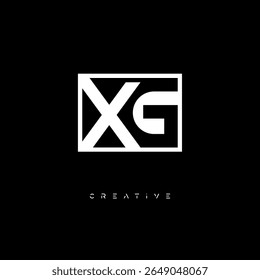 XG Negative Space Monogram – Minimalist Black and White Letter mark Logo for Creative Branding, Fashion Identity and Modern Design Concepts
