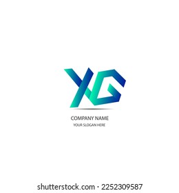 Diseño del logotipo de las letras simples de XG