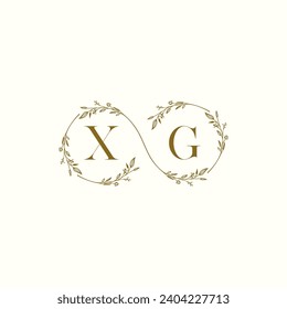 XG wedding infinity in elegant monogram with high quality professional design that will print well