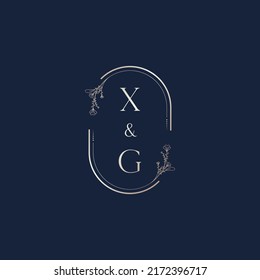 XG wedding initial logo letters in high quality professional design that will print well across any print media
