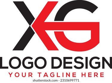 XG X G Letter Logo Design in vector file free download