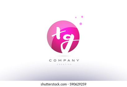 xg x g  sphere pink 3d alphabet company letter combination logo hand writting written design vector icon template 