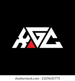 XGC triangle letter logo design with triangle shape. XGC triangle logo design monogram. XGC triangle vector logo template with red color. XGC triangular logo Simple, Elegant, and Luxurious design.