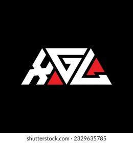 XGL triangle letter logo design with triangle shape. XGL triangle logo design monogram. XGL triangle vector logo template with red color. XGL triangular logo Simple, Elegant, and Luxurious design.