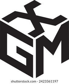 XGM Polygon Logo-Design, Symbol, Symbol, Vektordatei 