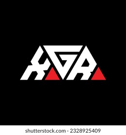 XGR triangle letter logo design with triangle shape. XGR triangle logo design monogram. XGR triangle vector logo template with red color. XGR triangular logo Simple, Elegant, and Luxurious design.