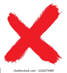 X.Grunge letter X Vector cross sign.