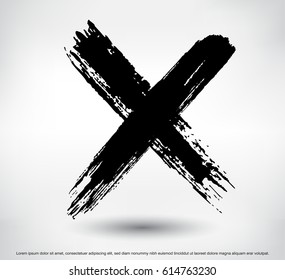 X.Grunge Letter X Vector Cross Sign.