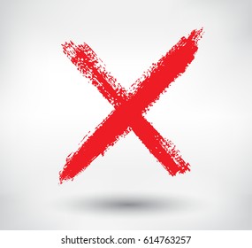Signo cruzado del Vector de la letra X de X.Grunge.
