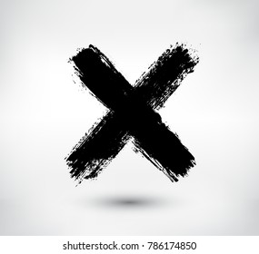 X.Grunge Letter X Vector Cross Sign.