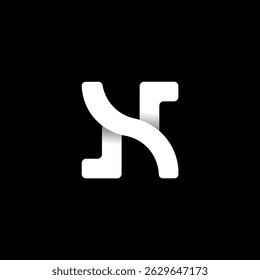 XH  Abstract initial monogram letter alphabet logo design