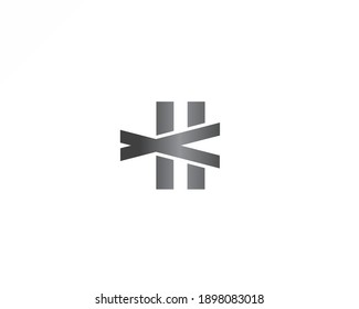 Identidad de diseño de logotipo de concepto XH