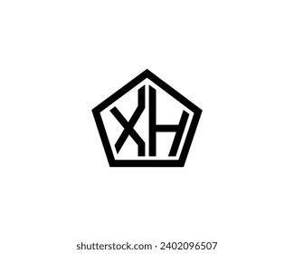 Plantilla vectorial de diseño de logotipo XH