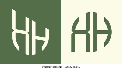 XH diseño moderno de diseño de logotipo de letra inicial paquete vectorial. Será adecuado para qué empresa o nombre de marca inician esas iniciales.