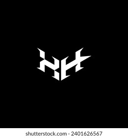 XH Premium emblem logo initial esport and gaming design concept