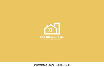 XH X H initial based abstract modern minimal creative logo vector template image. real estate homie logo