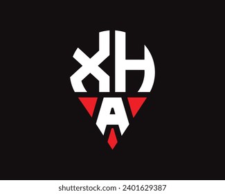 Logo-Design des XHA-Buchstabens