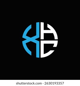 XHC logo XHC icon XHC monogram XHC letter minimalist Circle flat Unique modern abstract logo design.

