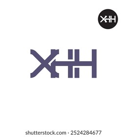 Design do Monograma da Letra do Logotipo XHH