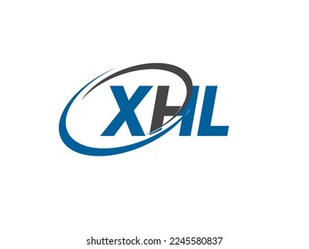 XHL letter creative modern elegant swoosh logo design