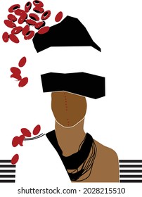 Xhosa Woman Silhouette With Lucky Seeds