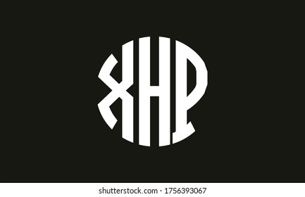 XHP Circle Emblem Abstract Monogram Letter Mark Vector Logo Template