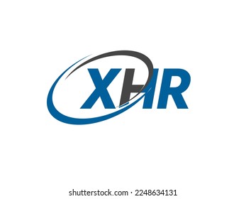 XHR letter creative modern elegant swoosh logo design