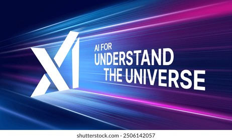 XI Digital AI Technology on a Blue Background-A Futuristic Concept Featuring Light Effects, Abstract Tech Innovations, and Big Data in Vector Illustration