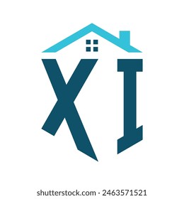XI House Logo Design Template. Letter XI Logo for Real Estate, Construction or any House Related Business