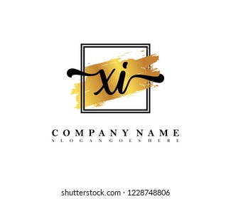 XI Initial handwriting logo concept