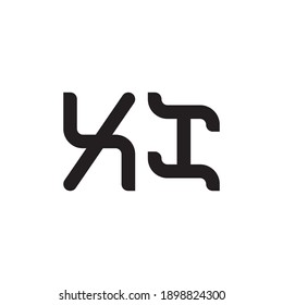 xi initial letter vector logo